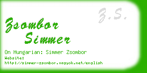 zsombor simmer business card